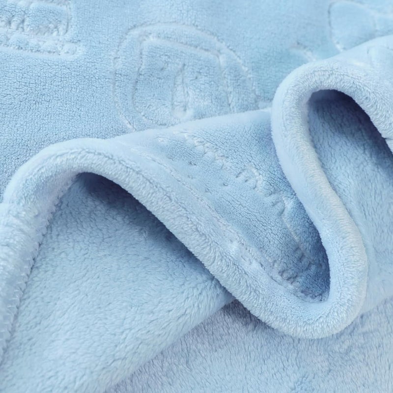 BORITAR Baby Blanket for Boys Girls Ultra Soft Fleece Warm and Lightweight Animal Blankets for Infant Toddler Newborn, 30x40 Inch, Blue - Image 4